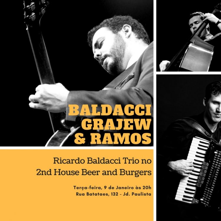 2nd House Beer and Burgers terá Ricardo Baldacci, Daniel Grajew e Ricardo Ramos nesta 3a. feira